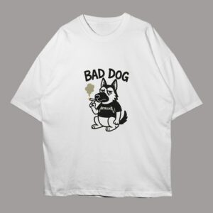 bad-dog-white-premium-oversized-tshirt