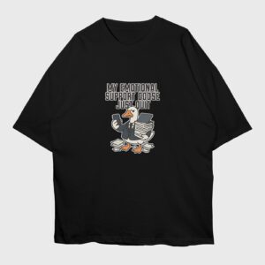 emotional-support-goose-black-premium-oversized-tshirt