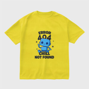 error-404-chill-not-found-yellow-regular-oversized-tshirt