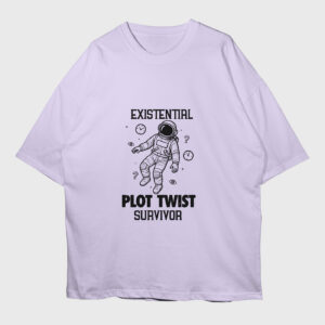 existential-plot-twist-survivor-lavender-premium-oversized-tshirt