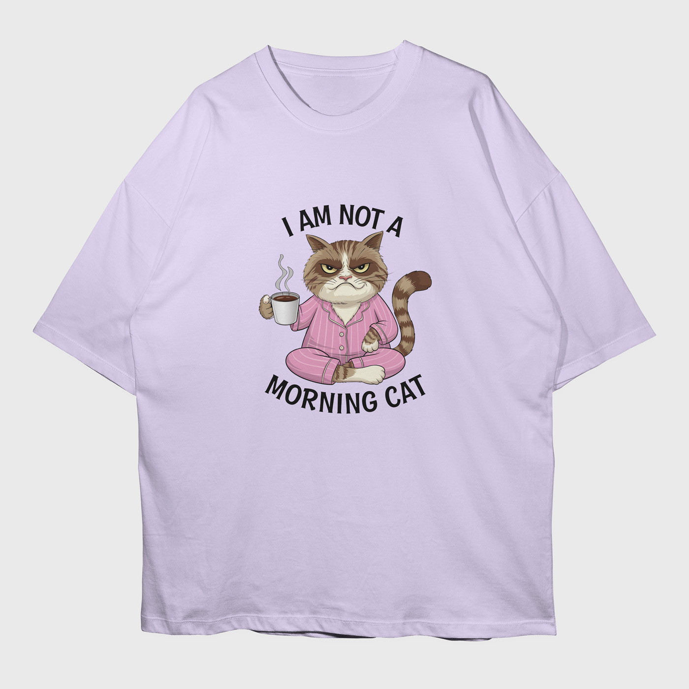im-not-a-morning-cat-lavender-premium-oversized-tshirt