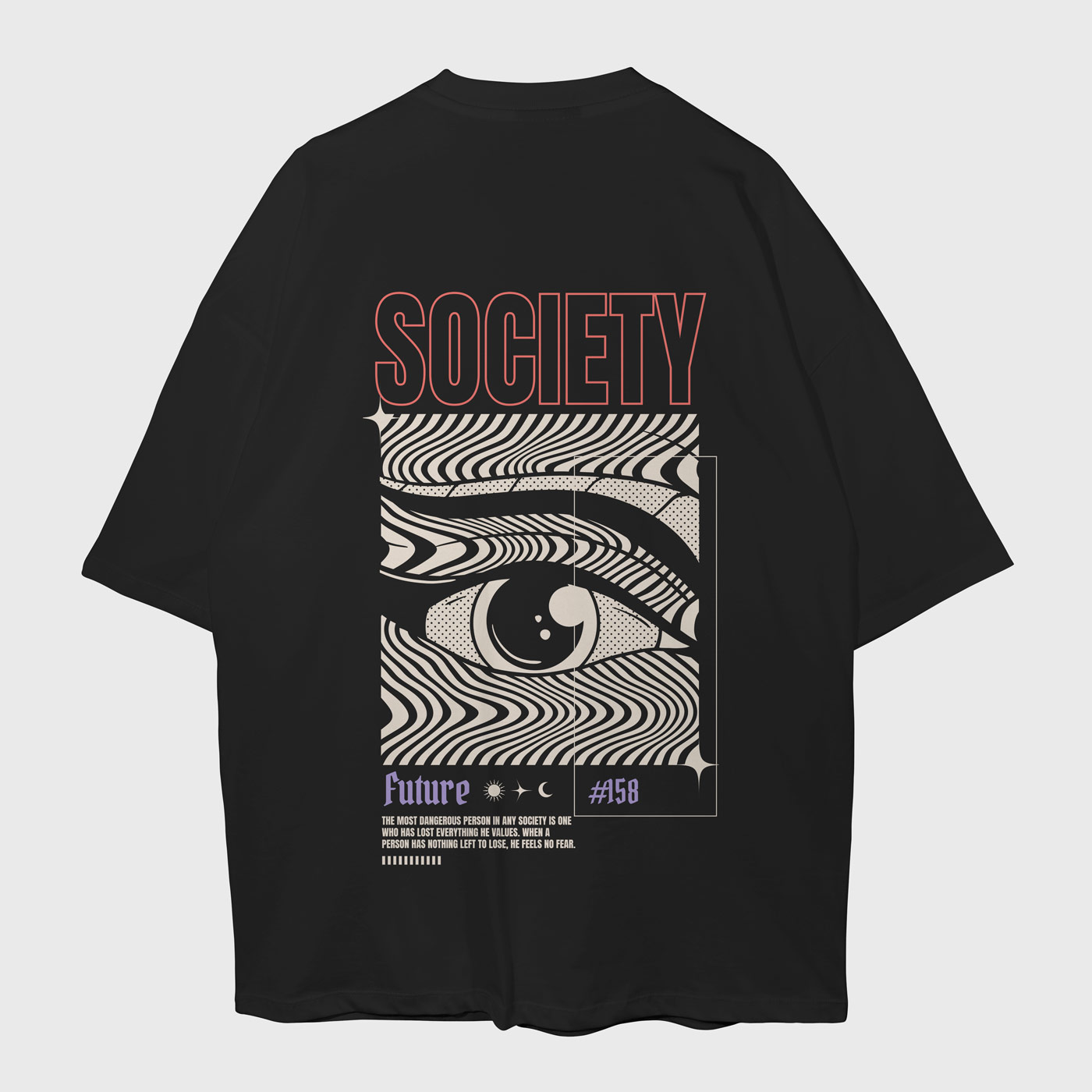 society-future-black-back-premium-oversized-tshirt