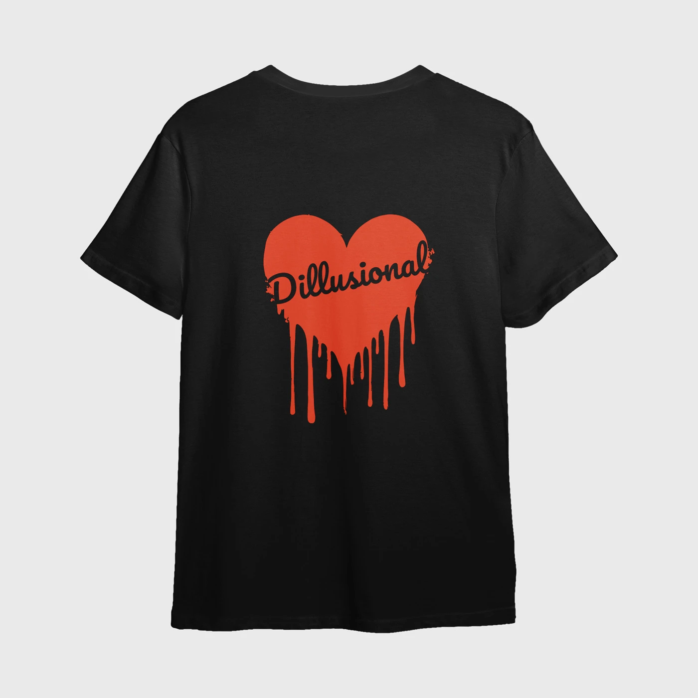 dillusional_regular_fit_half_sleeve_t-shirt_black_back