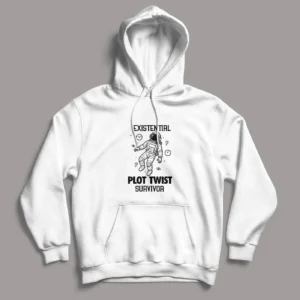 existnetial-plot-twist-survivor-regular-hoodie-white-front