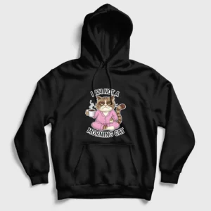 im-not-a-morning-cat-regular-hoodie-black-front