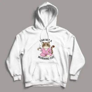 im-not-a-morning-cat-regular-hoodie-white-front